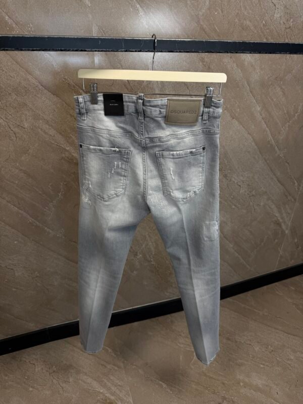 Dsquared2 Grey Jeans, Stripe Scratches Beige Label