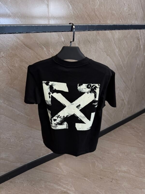 OFF White Print T-Shirt Black