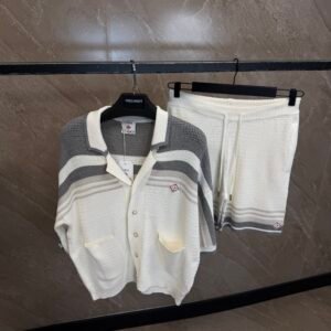 Casablanca Crochet Tennis Summer Set Grey