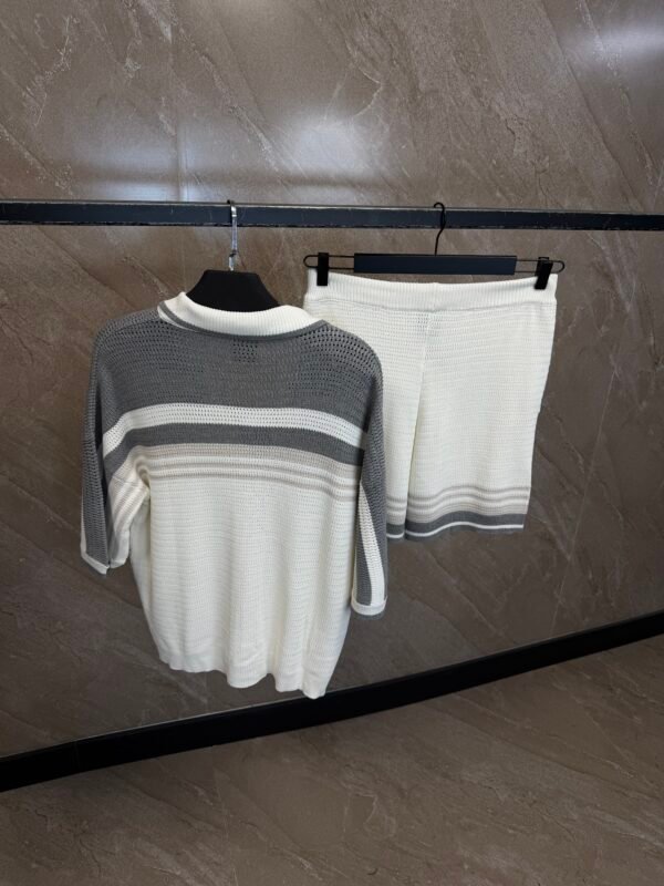 Casablanca Crochet Tennis Summer Set Grey