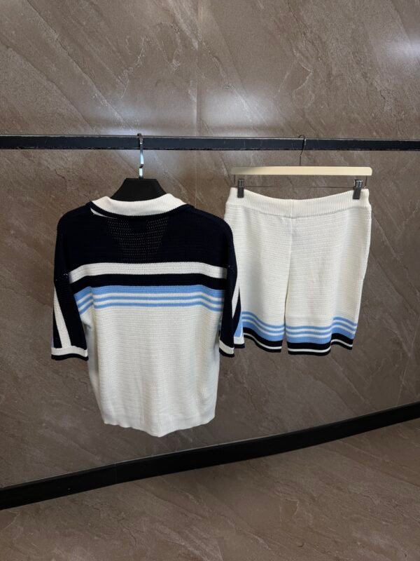 Casablanca Crochet Tennis Summer Set White-Black