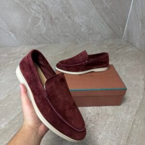 Loro Piana Summer Walk loafers Very Dark Maroon