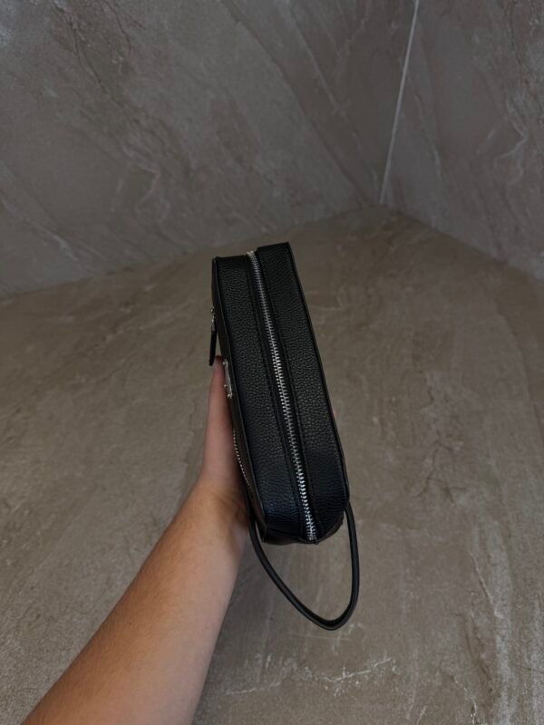 Prada Black Saffiano Leather Travel Pouch