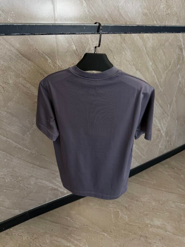 Moncler Black Logo Stripe T-Shirt Purple