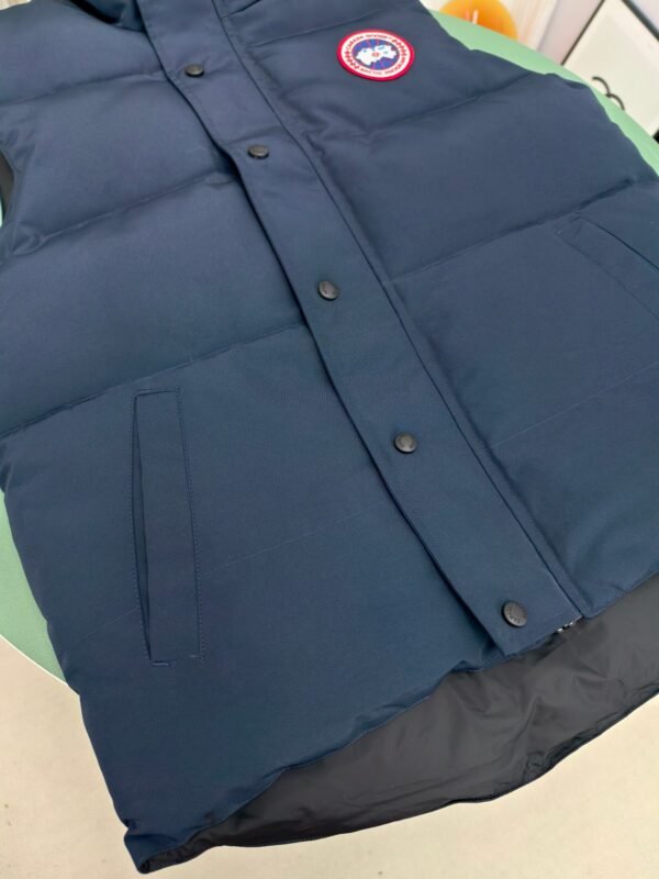 Canada Goose Bodywarmer Blue Red Logo High Quality, Ganzendons vulling