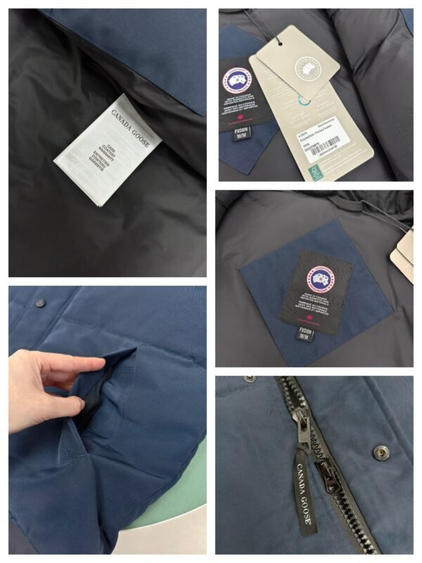 Canada Goose Bodywarmer Blue Red Logo High Quality, Ganzendons vulling