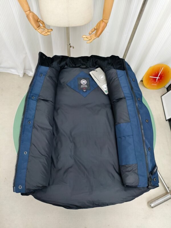 Canada Goose Bodywarmer Blue Red Logo High Quality, Ganzendons vulling
