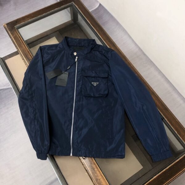 Prada Re-Nylon Pocket Blue Jacket, High Quality