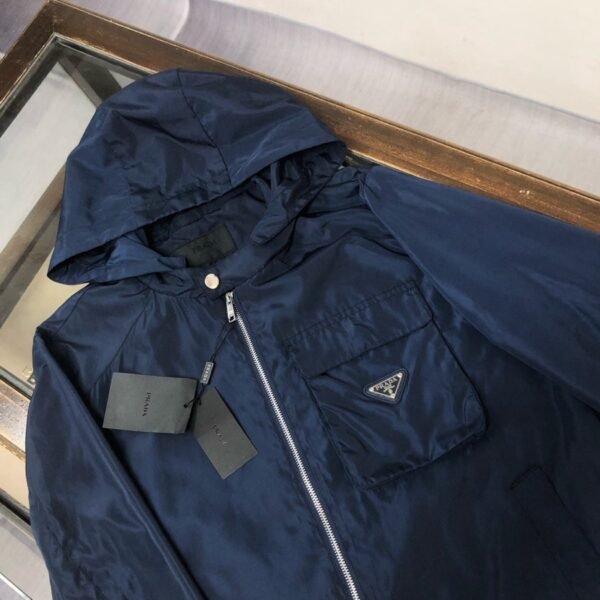 Prada Re-Nylon Pocket Blue Jacket, High Quality