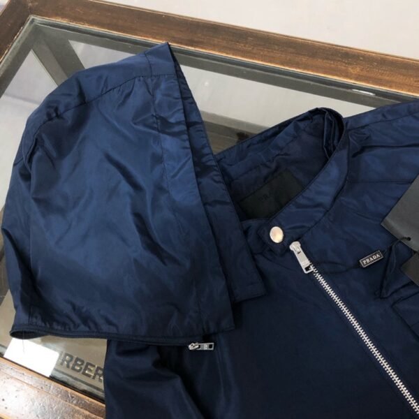 Prada Re-Nylon Pocket Blue Jacket, High Quality