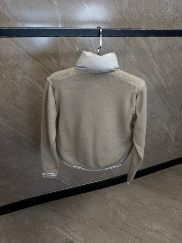 Moncler Padded Cardigan Jacket Beige