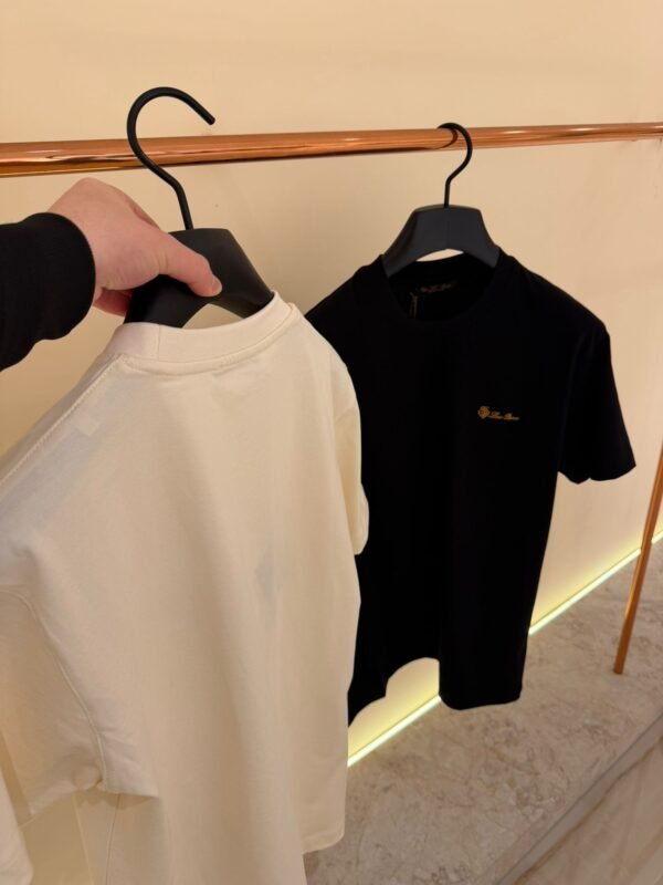 Loro Piana Tshirt Goude Logo, Black