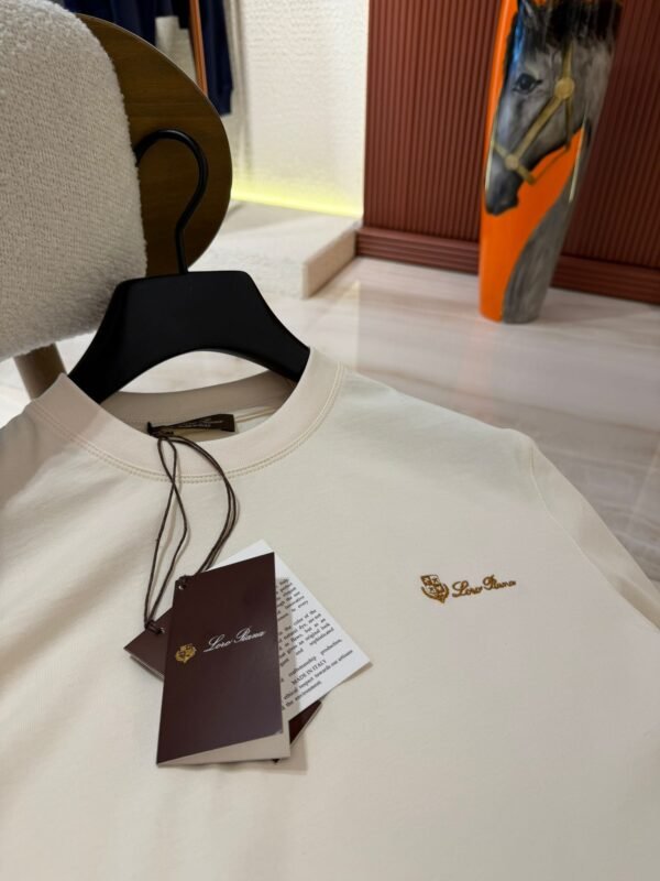Loro Piana Tshirt Goude Logo, Black