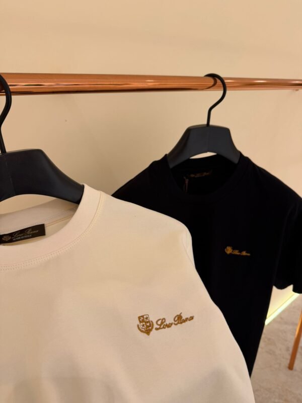 Loro Piana Tshirt Goude Logo, Black