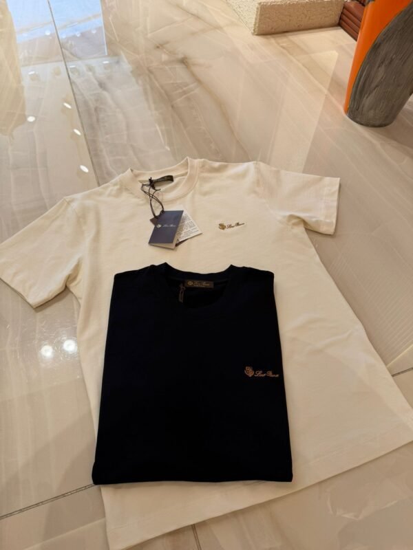Loro Piana Tshirt Goude Logo, Black