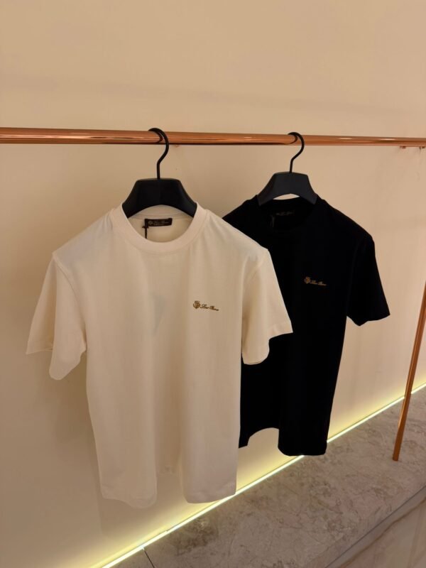 Loro Piana Tshirt Goude Logo, Black