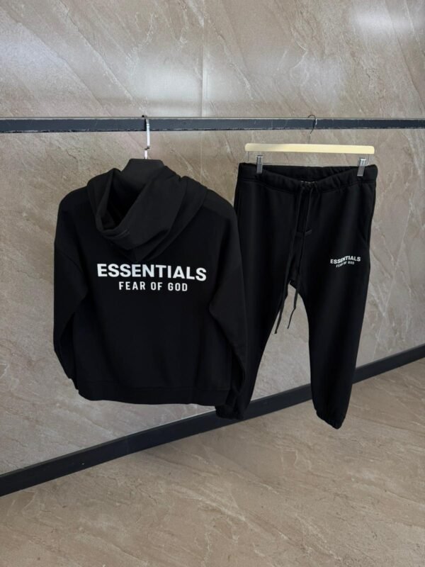 Essential Tracksuit met Rits Black