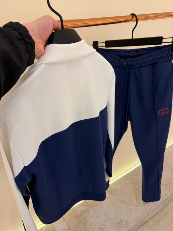 Gucci Tracksuit Navy Blue / White High Quality