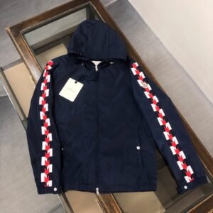 Moncler Moyse Nylon Jacket Navy Blue High Quality + NFC