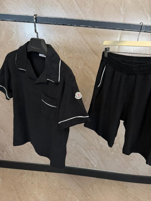 Moncler Zomer Set, Zachte Stof Zwart