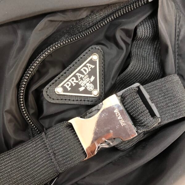 Prada Re-Nylon White Zipper Black Jacket, High Quality