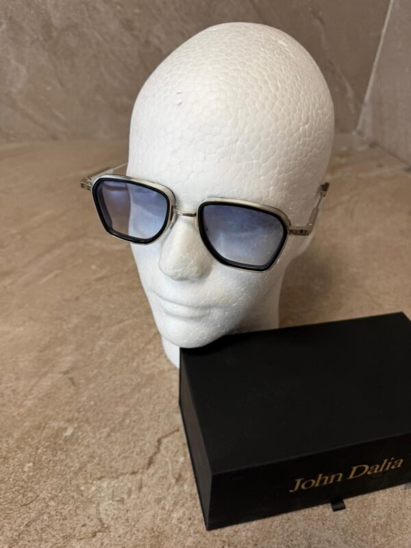 John Dalia Andre Silver Blue Glasses