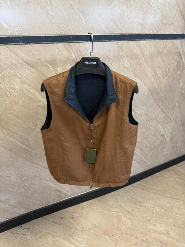 Loro Piana Dubbelzijdig Bodywarmer Donkerblauw/Bruin