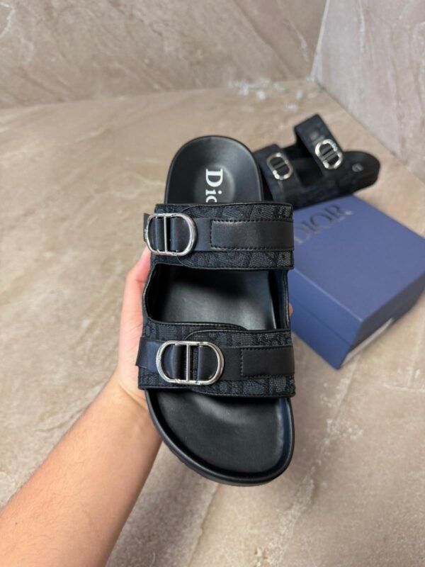 Christian Dior CD Black Slippers