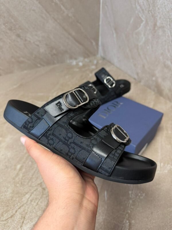 Christian Dior CD Black Slippers