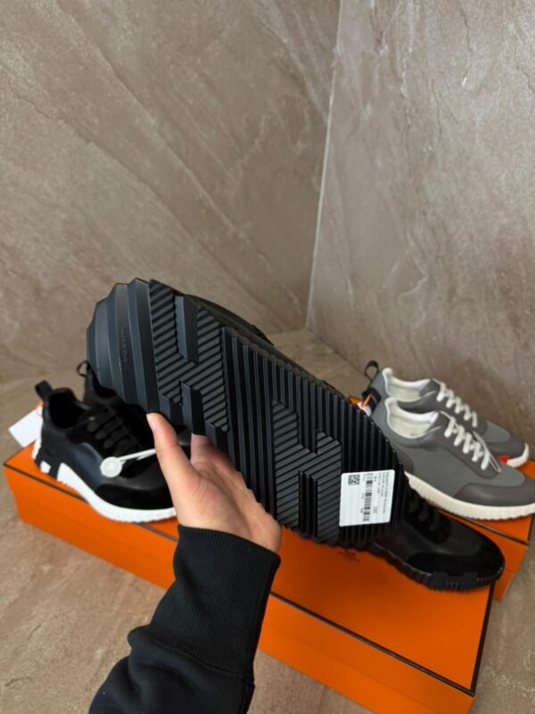 Hermes Bouncing Sneakers Black on Black Leather