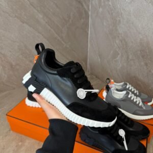 Hermes Bouncing Sneakers Black White - 41