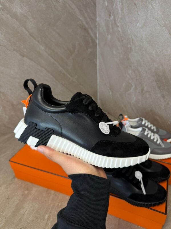 Hermes Bouncing Sneakers Black White