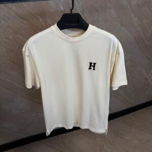 Hermes T-Shirt Small Logo Beige