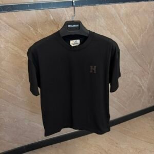 Hermes T-Shirt Small Logo Black