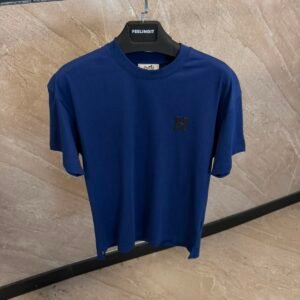 Hermes T-Shirt Small Logo Blue