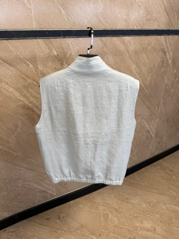 Loro Piana Dubbelzijdig Bodywarmer Lichtblauw / Bruin
