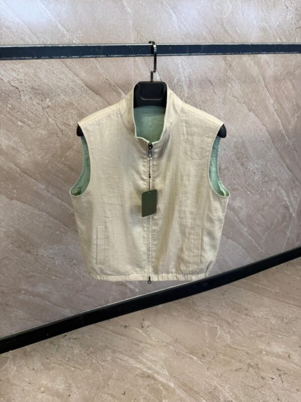Loro Piana Dubbelzijdig Bodywarmer Mintgroen / Beige