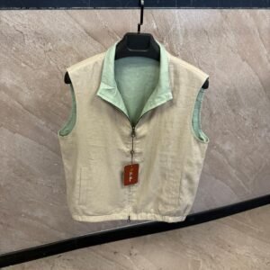 Loro Piana Dubbelzijdig Bodywarmer Mintgroen / Beige
