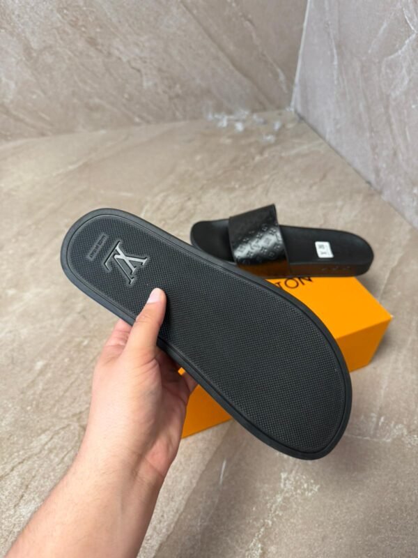 Louis Vuitton Monogram Black on Black Slippers