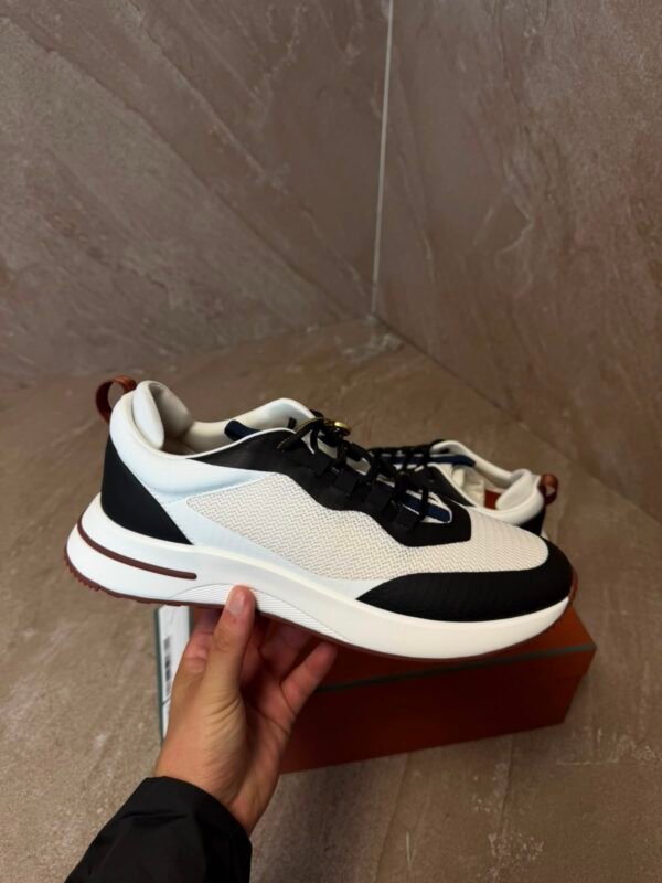 Loro Piana Weekend Walk Black White Sneakers