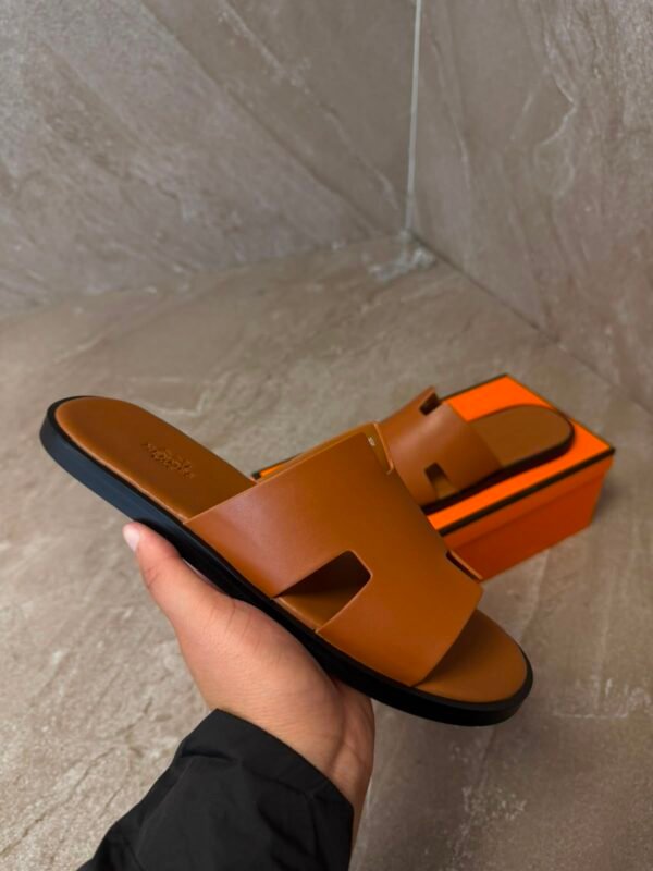 Hermes Izmir Suede Brown Slippers