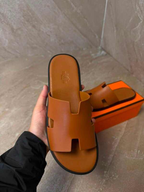 Hermes Izmir Suede Brown Slippers