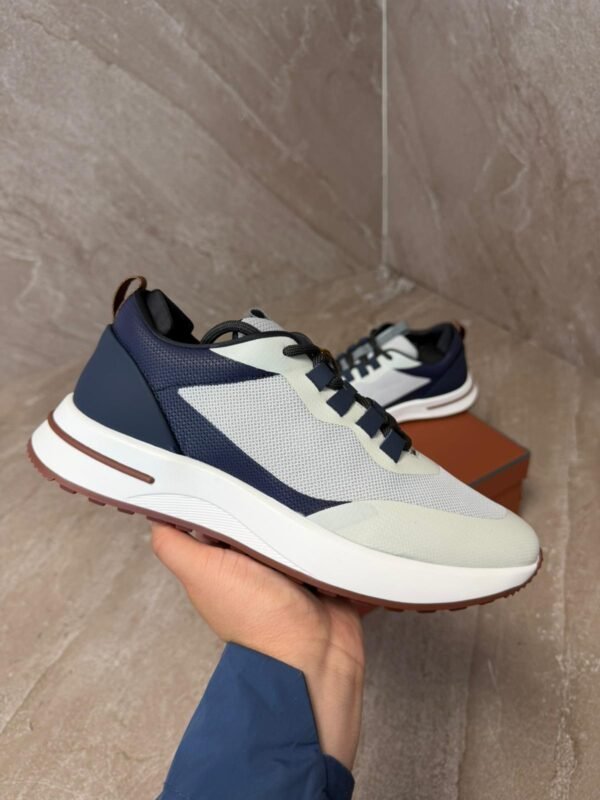 Loro Piana Weekend Walk Blue White Sneakers