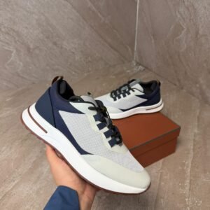 Loro Piana Weekend Walk Blue White Sneakers