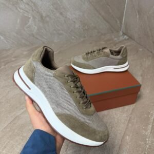 Loro Piana Weekend Walk Taupe Sheep Sneakers