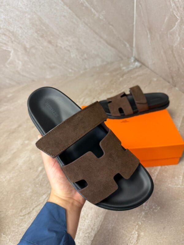 Hermes Chypre Brown Suede Sandals