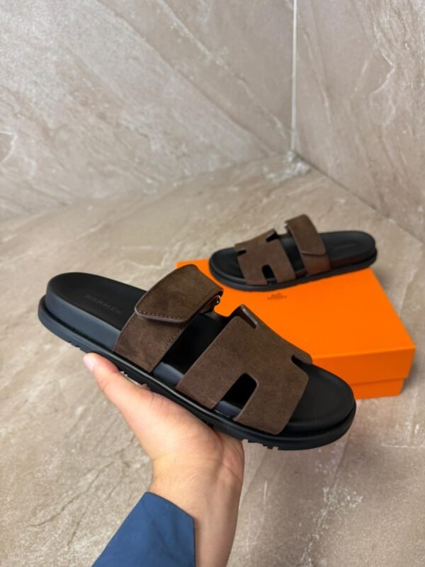 Hermes Chypre Brown Suede Sandals