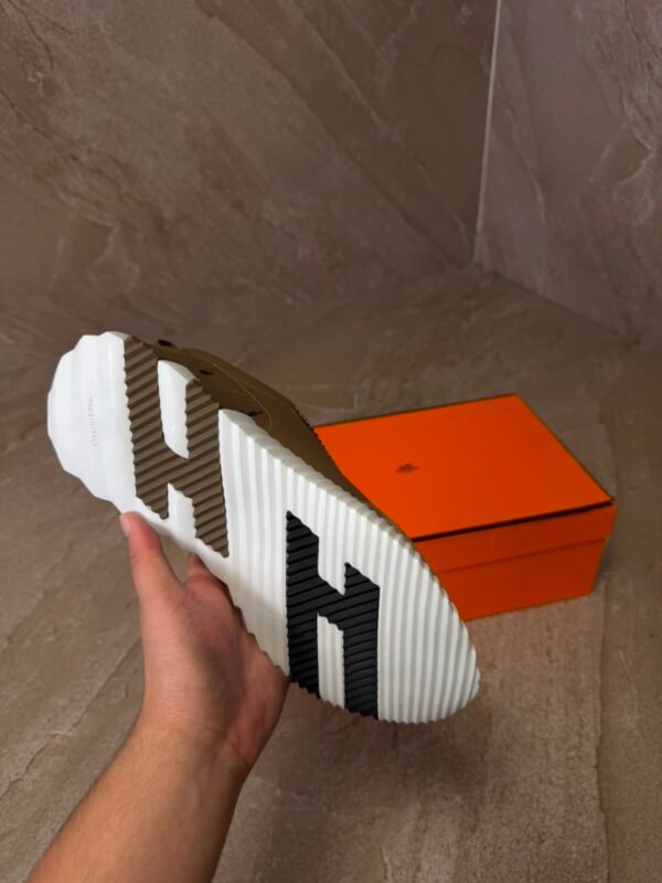 Hermes Bouncing Sneakers Brown White