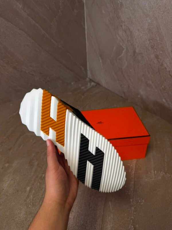Hermes Black Sneakers, Brown H Logo