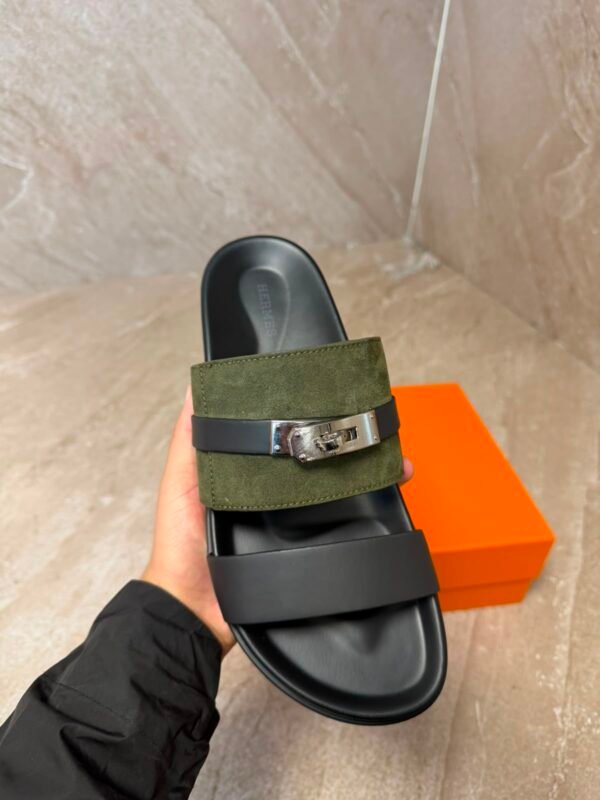 Hermes Jackson Sandal Black / Green
